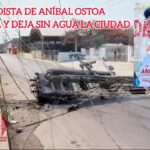 Brigadista de Aníbal Ostoa derriba poste de la CFE y deja sin agua a la ciudad