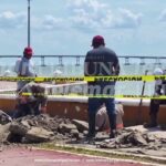 AL MENOS TRES TRAMOS DEL MALECÓN DEL CENTRO REGISTRARON DAÑOS POR MILTON