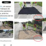 VOCERO DE LAYDA ANUNCIA BACHEO DE CARRETERAS CON FOTOS FECHADAS EN MAYO Y JUNIO DE 2022