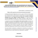 ASOCIACIÓN NACIONAL DE MAGISTRADOS Y JUECES OBTIENE SUSPENSIÓN CONTRA EFECTOS DE LA REFORMA JUDICIAL