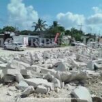 DEMUELEN TRAMO DE LA PLANCHA DE CONCRETO DEL TREN LIGERO EN LA NACOZARI