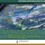 LLUVIAS Y POSIBLES TROMBAS MARINAS POR LA INFLUENCIA DEL FRENTE FRÍO 23 EN LA PENÍNSULA DE YUCATÁN