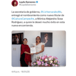 MÓNICA SOSA RODRÍGUEZ, NUEVA TITULAR DEL INSTITUTO DE CULTURA Y ARTES DE CAMPECHE