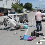 TRES LESIONADOS DEJA CHOQUE ENTRE CARROMOTO Y MOTOCICLETA EN AVENIDA BOQUERÓN