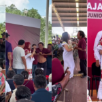 AL ESTILO DE LAS SANSORES! EVENTO INSTITUCIONAL ACABA EN SHOW DE COLORES POLÍTICOS