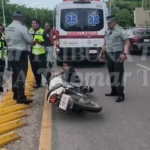 PEATÓN EN ESTADO DE EBRIEDAD PROVOCA ACCIDENTE Y MOTOCICLISTA TERMINÓ CON FRACTURAS