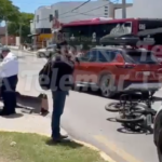 MOTOCICLISTA SUFRE LESIONES LEVES TRAS IMPACTO CONTRA TAXI EN AVENIDA CONCORDIA