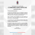 ALERTA LA DIÓCESIS DE CAMPECHE SOBRE PERFILES FALSOS DEL OBISPO JOSÉ ALBERTO GONZÁLEZ EN REDES SOCIALES PARA PEDIR DINERO Y AYUDA ECONÓMICA