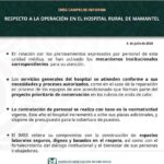 ¡SIGUE EL CONFLICTO EN MAMANTEL! EXIGEN CESE INMEDIATO DE LA JEFA DE ENFERMERÍA POR NO TENER TÍTULO NI CÉDULA