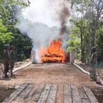 INCINERARON 55 KILOS DE DROGAS EN BASE MILITAR